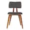 Armen Living Jaguar Mid-Century Dining Chair in Walnut Wood and Charcoal Fabric LCJASIWACH - alternate 7